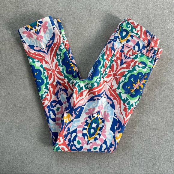 J. McLaughlin Slim Lexi Jeans. Size 0. Oahu print. Multicolor. - Picture 2 of 10